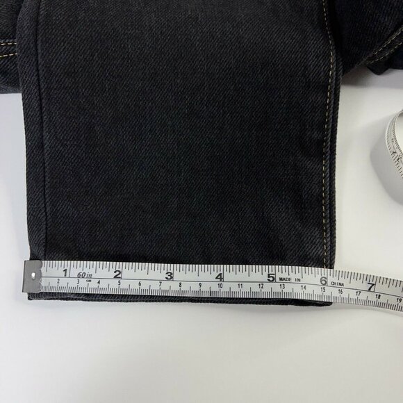 Wardrobe.NYC Womens Slim Skinny Jeans Black Wash Pockets Button Fly Denim 26 New - Picture 11 of 12